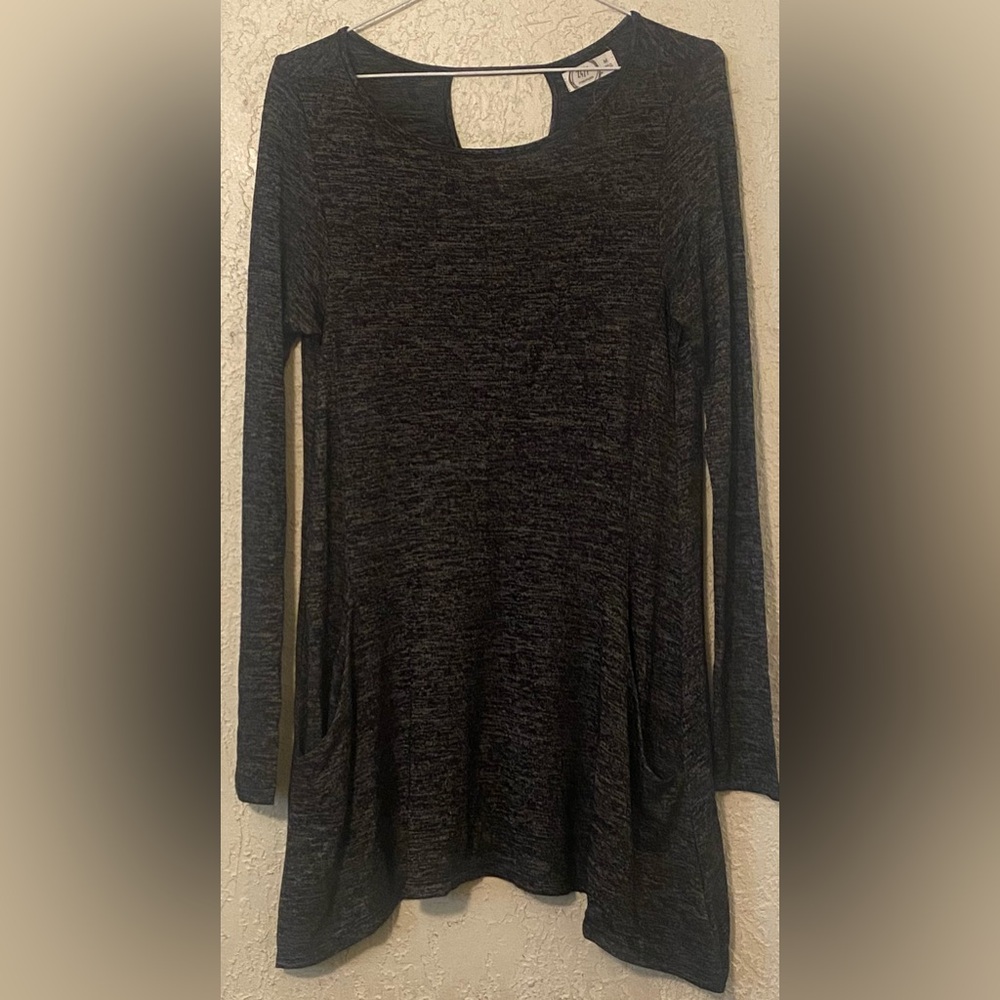 Women Maurices Dark Gray Shirt Long Sleeves Size Medium Oversized